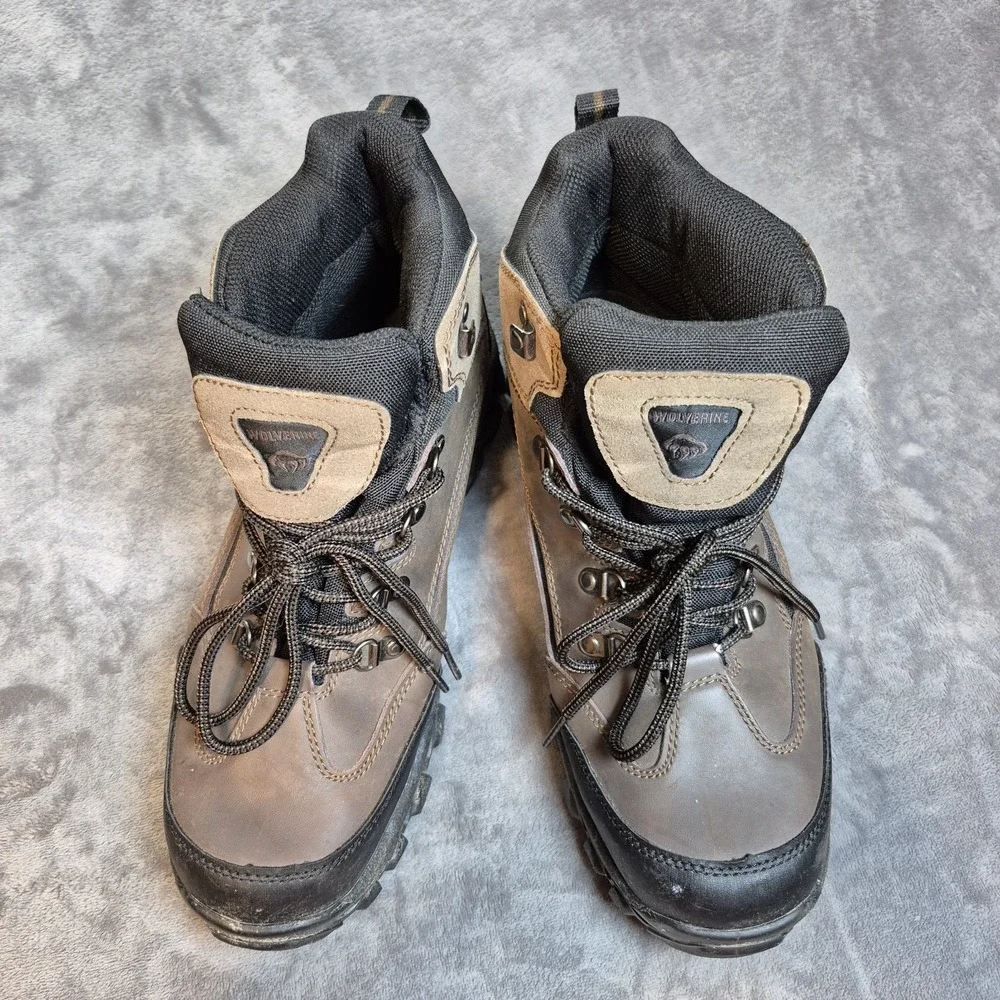Wolverine Boots Mens 9.5 Brown Leather Spencer Waterproof 6